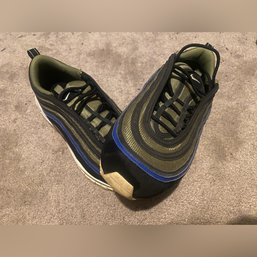 Nike Air Max 97s Green Blue Black Colorway Size 11.5 NO BOX 🚫📦